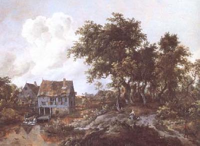 Meindert Hobbema Watermill beside a Woody Lane (mk25)